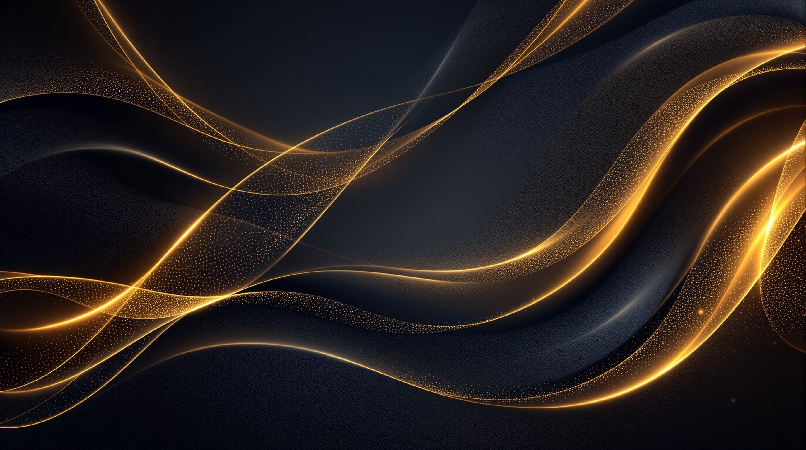 Premium gold light streams on dark navy background